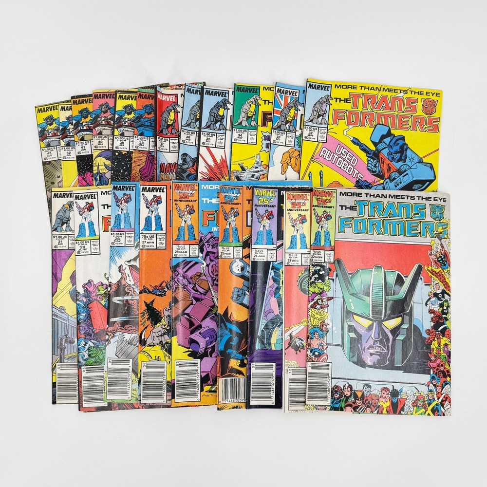 Marvel Transformers #22-43 Newsstand Comic Lot Optimus Prime Megatron G1 Run